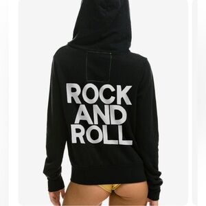 Aviator Nation Rock & Roll Hoodie Black S